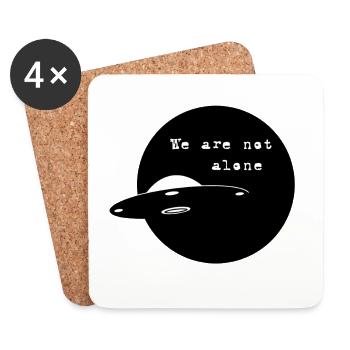 We are not alone - Coasters (set of 4) - white - Front