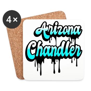 Design de Chandler Arizona - Dessous de verre (lot de 4) - blanc - Devant