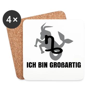 Astronomie Tierkreis Statement Steinbock Horoskop - Untersetzer (4er-Set) - Weiß - Vorne