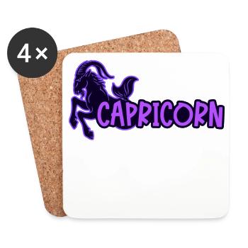 Capricorne Dire Horoscope Signe du zodiaque Ciel - Dessous de verre (lot de 4) - blanc - Devant