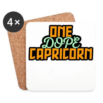 Horoscope Déclaration Capricorne Signe du zodiaque ésotérique - Dessous de verre (lot de 4) - blanc - Devant