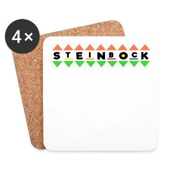 Tierkreiszeichen Horoskop Steinbock Galaxie Himmel - Untersetzer (4er-Set) - Weiß - Vorne