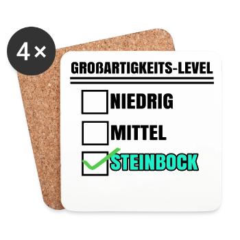 Steinbock Statement Horoskop Tierkreis Astronomie - Untersetzer (4er-Set) - Weiß - Vorne