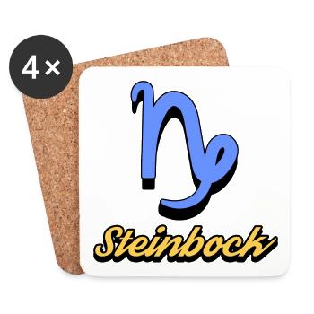 Tierkreiszeichen Horoskop Spruch Steinbock Himmel - Untersetzer (4er-Set) - Weiß - Vorne