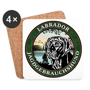 Jagdgebrauchshund Labrador Nr 2 - Untersetzer (4er-Set) - Weiß - Vorne