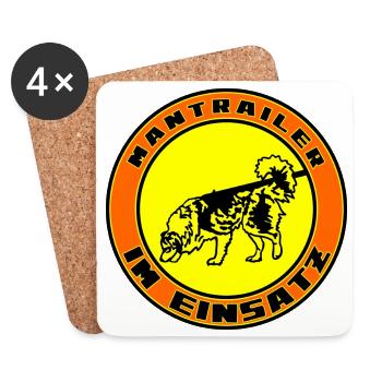 Mantrailer in action Australian Shepherd - Coasters (set of 4) - white - Front