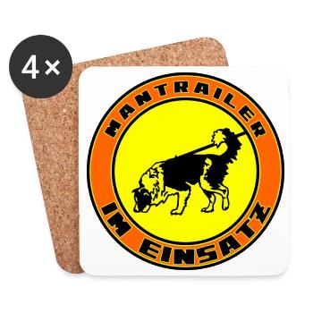 Mantrailer im Einsatz Boder Collie - Untersetzer (4er-Set) - Weiß - Vorne