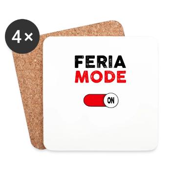 Feria mode on - ON/OFF button - Coasters (set of 4) - white - Front