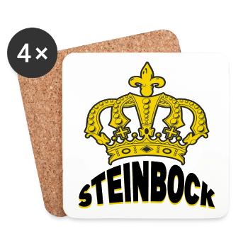 Steinbock Horoskop Spruch Sternzeichen Aberglaube - Untersetzer (4er-Set) - Weiß - Vorne