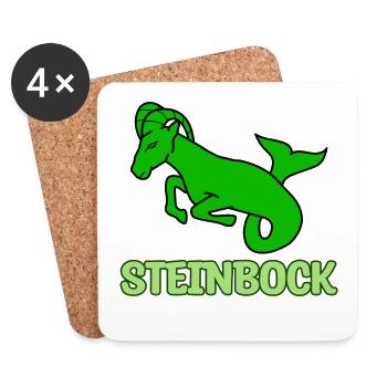 Steinbock Spruch Horoskop Astrologie Galaxie - Untersetzer (4er-Set) - Weiß - Vorne