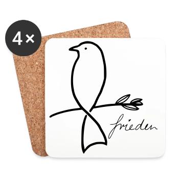 Peace - Coasters (set of 4) - white - Front