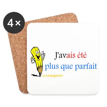 plus que parfait - Dessous de verre (lot de 4) - blanc - Devant