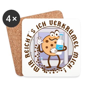 Lustige Keks - Untersetzer (4er-Set) - Weiß - Vorne