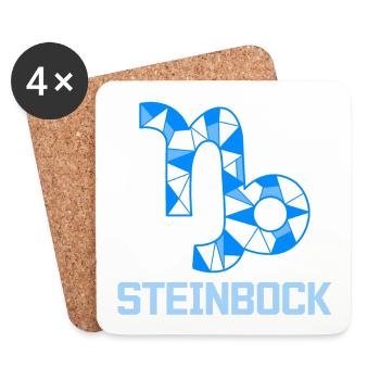 Tierkreiszeichen Spruch Steinbock Astronomie - Untersetzer (4er-Set) - Weiß - Vorne