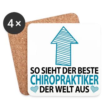 Chiropraktiker Lustiger Chiropraktik Abschied - Untersetzer (4er-Set) - Weiß - Vorne