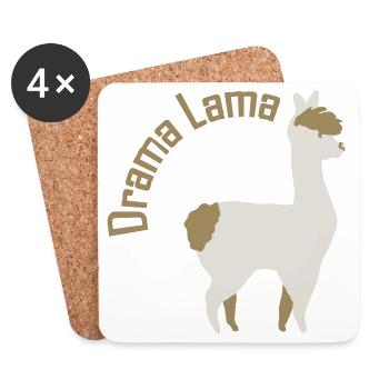 Dramalama - Untersetzer (4er-Set) - Weiß - Vorne