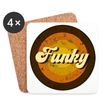 Funky - Coasters (set of 4) - white - Front