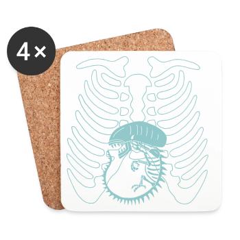 Le monstre qui est en toi - Dessous de verre (lot de 4) - blanc - Devant