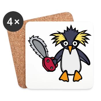 Antarktis Cool Pinguin Vogel Tier - Untersetzer (4er-Set) - Weiß - Vorne