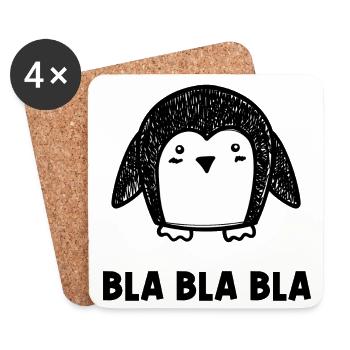 Animal Penguin Bird Cold Spell South Pole - Coasters (set of 4) - white - Front