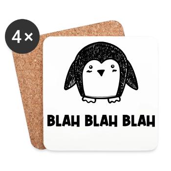Pinguin Spruch Vogel Tier Kalt Antarktis - Untersetzer (4er-Set) - Weiß - Vorne