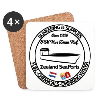 Bunkering & supplying company Zeeland Sea ports - Coasters (set of 4) - white - Front