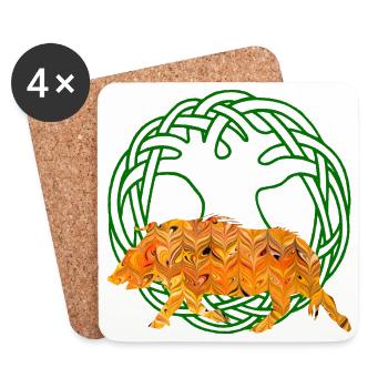 eber gullinborsti e 266 - Untersetzer (4er-Set) - Weiß - Vorne