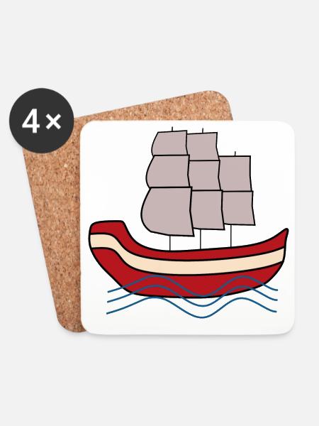 Segelboot Norddeutschland Seemann Matrose Kapitän - Untersetzer (4er-Set) - Weiß