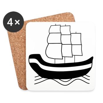 Segelboot Norddeutschland Seemann Matrose Kapitän - Untersetzer (4er-Set) - Weiß - Vorne