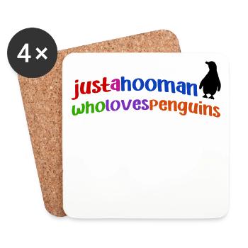 Pinguin Cool Statement Tier Südpol Vogel - Untersetzer (4er-Set) - Weiß - Vorne
