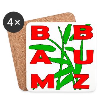 Bambuz merch - Untersetzer (4er-Set) - Weiß - Vorne