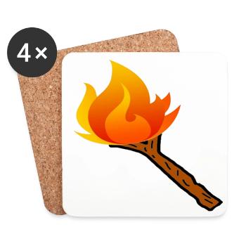 Stock Emote - Untersetzer (4er-Set) - Weiß - Vorne