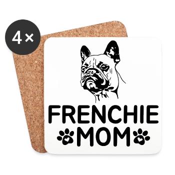 Frenchie Mom - Untersetzer (4er-Set) - Weiß - Vorne