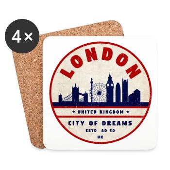 London City of Dreams - Coasters (set of 4) - white - Front