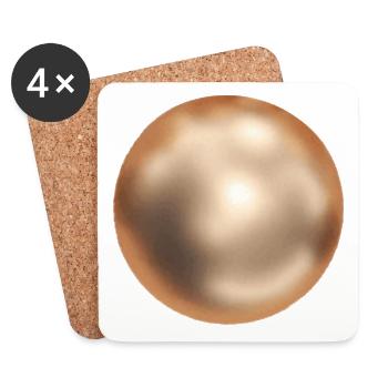 Golden Ball - Coasters (set of 4) - white - Front