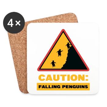 Seevogel Statement Pinguin Tier Vögel Antarktis - Untersetzer (4er-Set) - Weiß - Vorne
