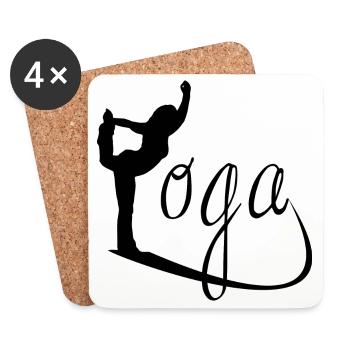 yoga - Coasters (set of 4) - white - Front