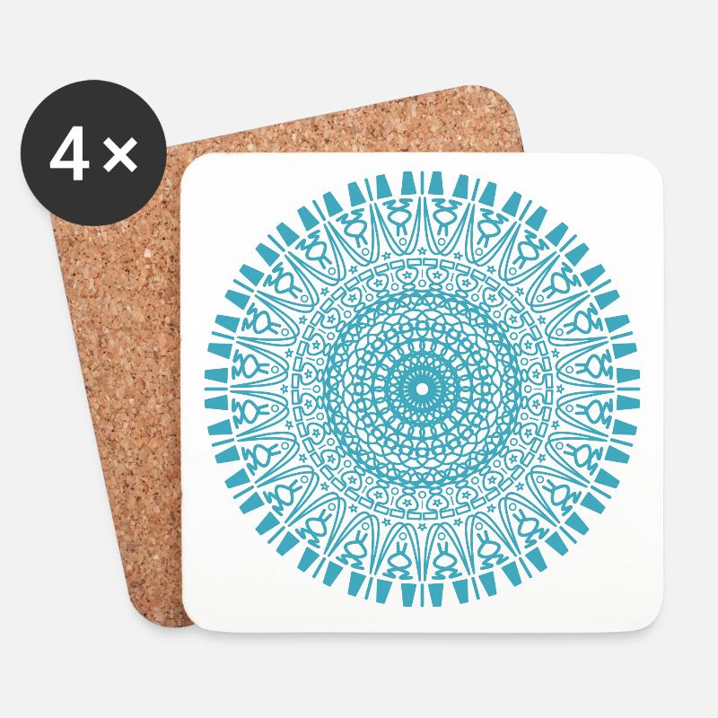 Mandala Mantra Hinduismus Buddhismus - Untersetzer (4er-Set) - Weiß