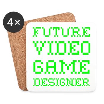 Future Video Game Designer Computer Scientist Computer - Coasters (set of 4) - white - Front