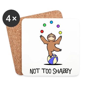 Funny Sloth Statement Mammal Zoo Animal Relax - Coasters (set of 4) - white - Front