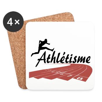 Athlétisme - Dessous de verre (lot de 4) - blanc - Devant
