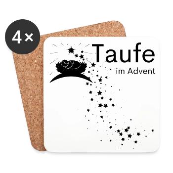 Taufe im Advent Segen der Geburt Christi Stern - Untersetzer (4er-Set) - Weiß - Vorne