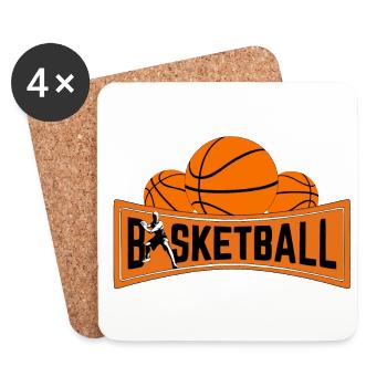 Basketball - Untersetzer (4er-Set) - Weiß - Vorne