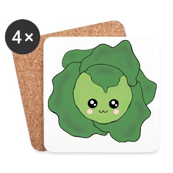 Carnival, Carnival, Costume, Salad - Coasters (set of 4) - white - Front