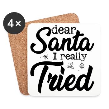 Winter Snowflake Crest - Coasters (set of 4) - white - Front