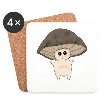 Mushroom males - Coasters (set of 4) - white - Front
