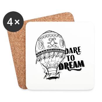 Osez rêver - Dessous de verre (lot de 4) - blanc - Devant