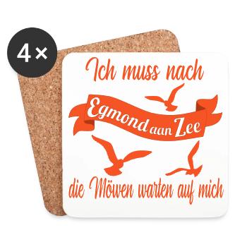 Egmond aan Zee - Untersetzer (4er-Set) - Weiß - Vorne