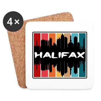 Halifax Canada Skyline Silhouette Voyage Souvenir - Dessous de verre (lot de 4) - blanc - Devant