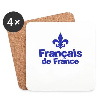 Français de France - Dessous de verre (lot de 4) - blanc - Devant